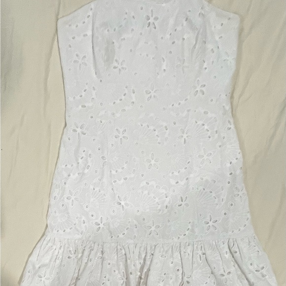 Lilly Pulitzer White Strapless Ruffled Sheath Dress - Picture 2 of 5